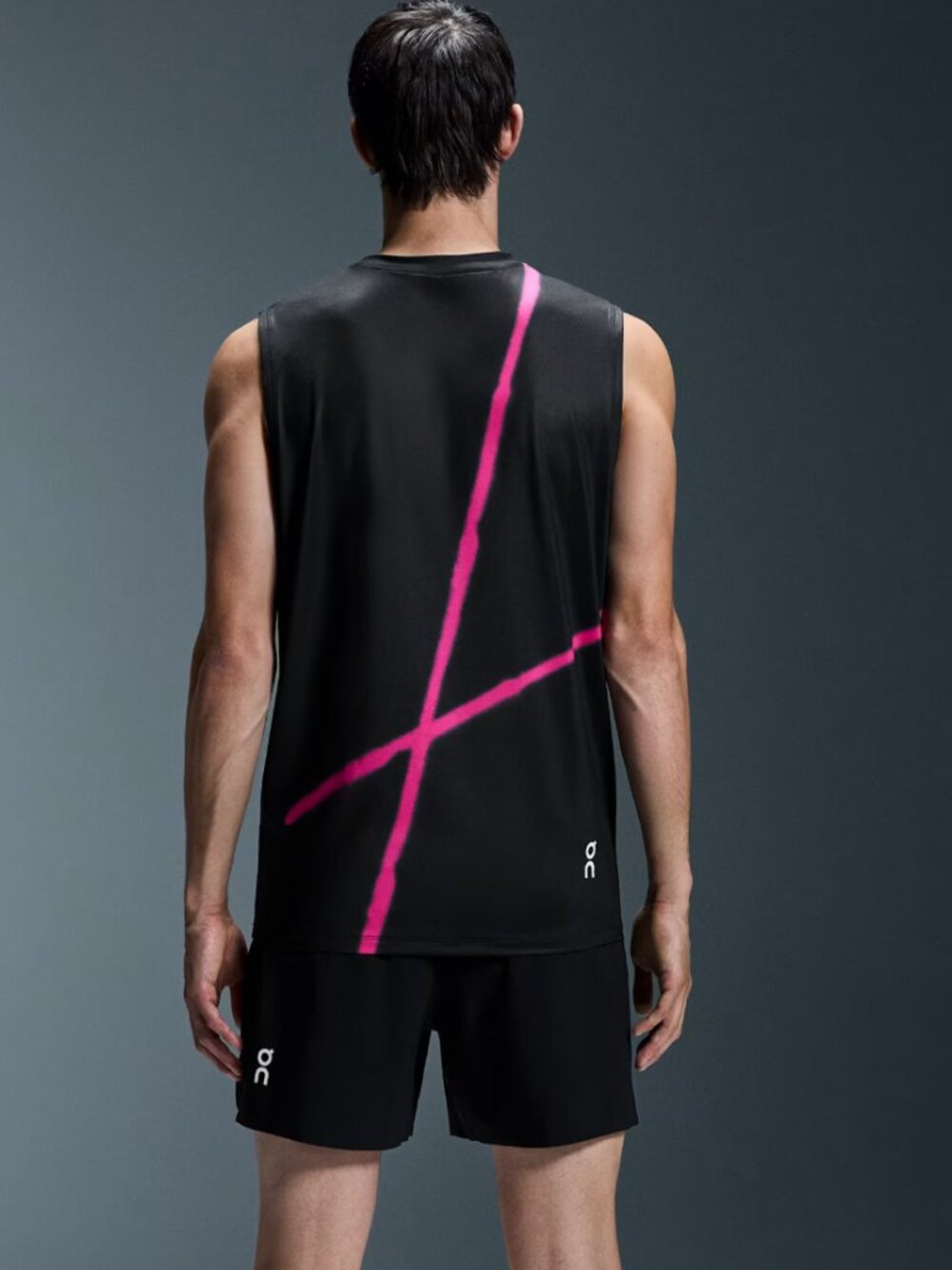 On Running Men's Court Tank Black with Pink Accent Size S - Picture 3 of 9